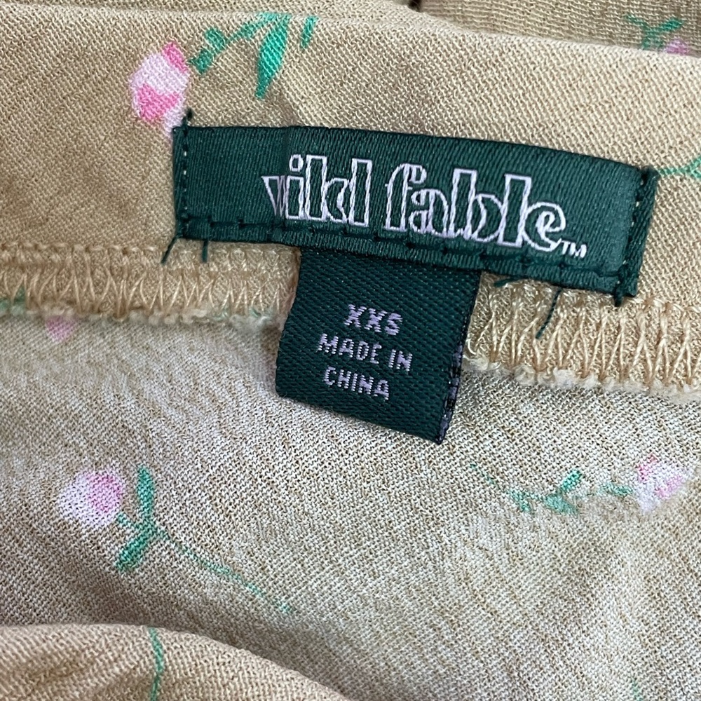 Wild Fable Tan Floral Pencil Skirt Sz XXS - Picture 5 of 7
